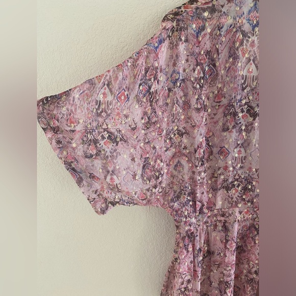 IRO Gathered printed metallic fil coupé silk-blend mini dress - Picture 5 of 8